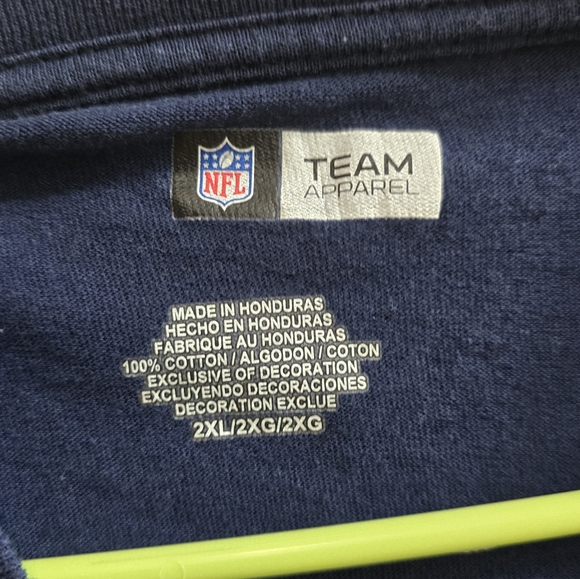 Team apparel LOs Angeles Rams Navy long sleeved logo shirt size 2XL - Picture 5 of 5